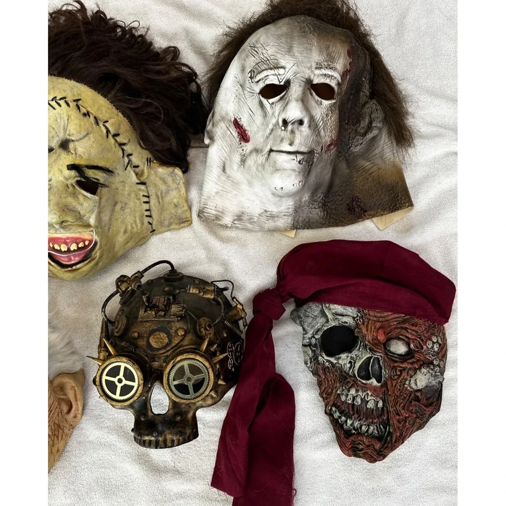 Halloween Rubber Mask Leatherface Michael Myers Bray Wyatt Steampunk Skull 6